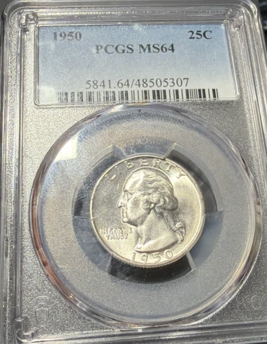 1950 Washington Quarter PCGS MS 64