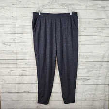 Eddie Bauer Lounge Womens Jogger Pants Sz XL Blue Pull On High Rise