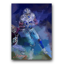 Amari Cooper #5 Art Card Limited 14/50 Edward Vela Signed (Dallas Cowboys)