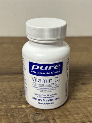 Pure Encapsulations Vitamin D3 125 mcg (5,000 IU) - 120 Count