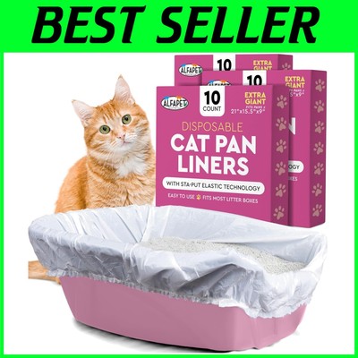 Waterproof Kitty Litter Liners - 30 Count, X-Giant Size