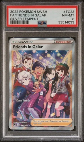 2022 Pokemon Silver Tempest Friends in Galar Full Art Trainer TG23/TG30 PSA 8