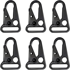 12Pack 1 Inch Enlarged Mouth Clip Hook Sling Clasp Hooks for Keychain Snap Hooks
