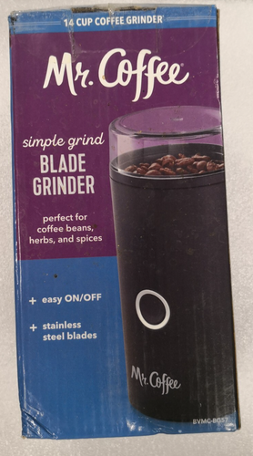 Mr. Coffee 14-Cup Automatic Blade Mill Grinder Simple Grind Black Coffee Beans
