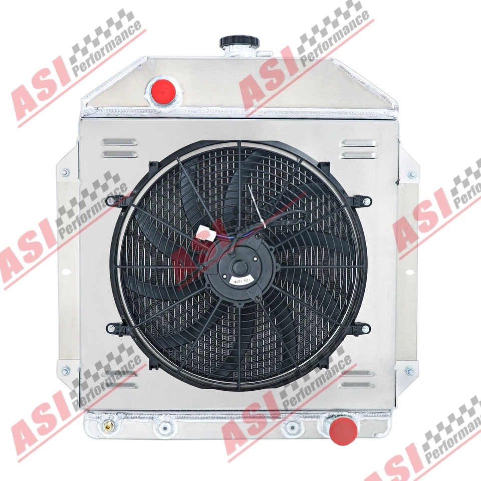 4 Row Radiator Shroud Fan Relay For 1949-53 Ford Country Squire Sedan Anglia AT Foto 2 de 4