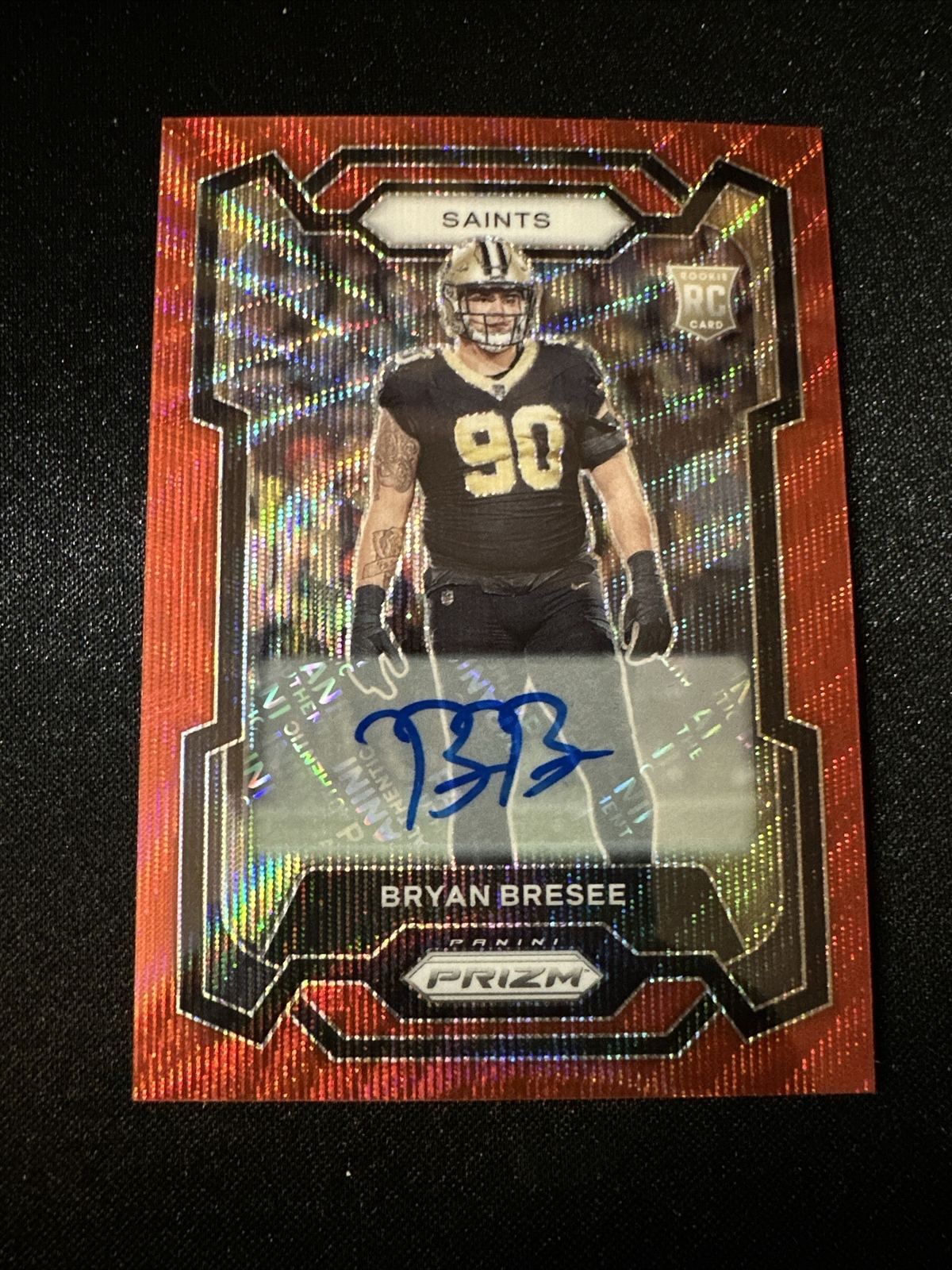 2023 Panini Prizm Bryan Bresee #372 Red Wave Auto /149 - Saints
