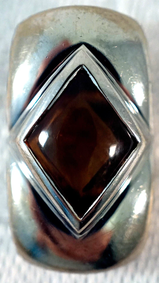 COLGANTE ORIGINAL MONTBLANC CITRINO Y ORO BLANCO DE DIECIOCHO QUILATES DESLIZABLE Foto 4 de 4