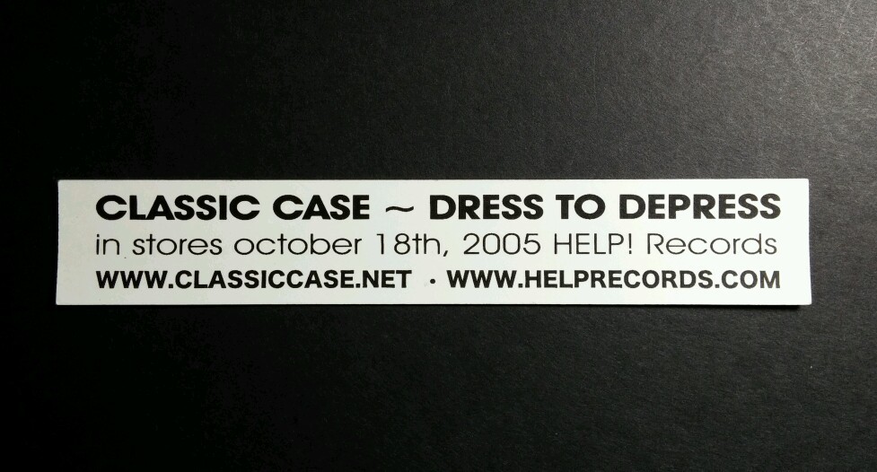 CLASSIC CASE B&W BLACK WHITE 1x6 MUSIC STICKER | eBay