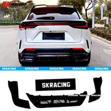 Fits Lexus NX250 350 350h 2022+ Gloss Blakc Rear Bumper Diffuser Spoiler Lip