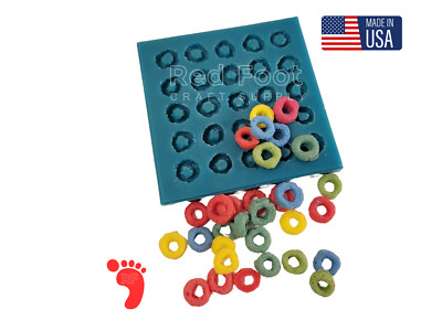 fruit cereal rings 25 or 64 cavities silicone molds for wax melts fruit loops