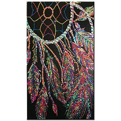 DIY 5D Diamond Painting, Dreamcatcher Feather, Large Crystal Art Dotz