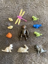 Lot Playmobil Accessoires Animaux Singe Oiseaux Grenouille Chat Ferme Forêt