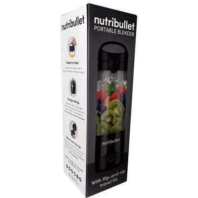 nutribullet Portable Blender Schwarz  nutri bullet To Go Smoothie Maker Mixer