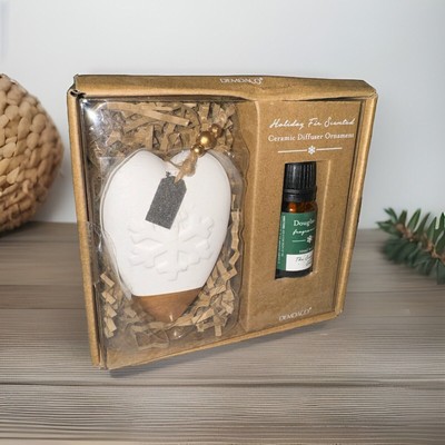 DEMDACO Ceramic Diffuser Ornament Holiday Fir Scented NEW