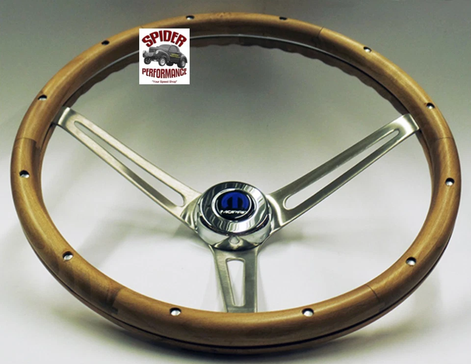Dodge 1968-1969 volante madera Mopar 15" muscle car nogal Foto 2 de 4