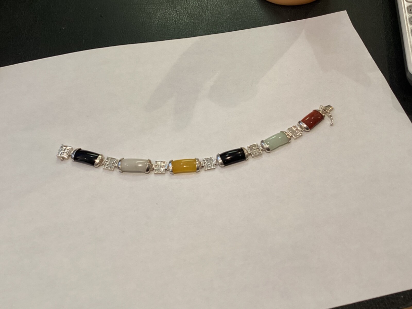 AUTHENTIC SIGNED STERLING SILVER & RECTANGULAR GE… - image 6