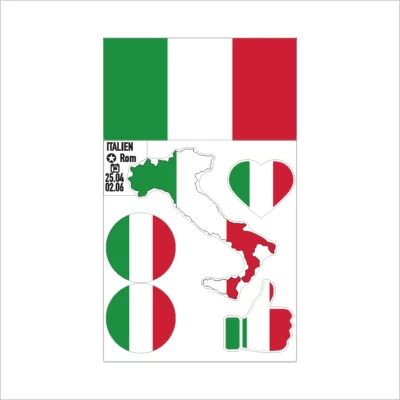 Italien Flag Aufkleber Sticker Auto Motorrad Reise Souvenir DIY Decal 58x97mm - Bild 1 von 4