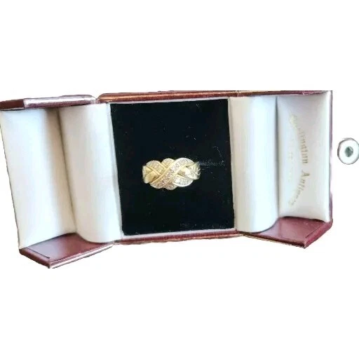 Joyería fina, oro 585, diamantes, anillo rompecabezas de boda ruso Foto 2 de 4