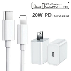 For Iphone Se 12 11 Pro Max X Xr Xs Fast Charger w Usb C Power Adapter Cable Ebay