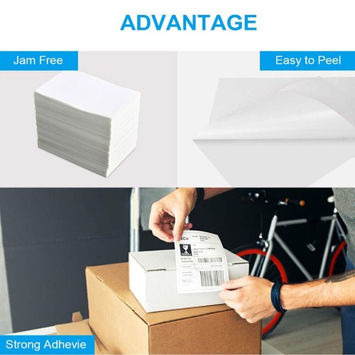 500 etiquetas 4x 6 etiquetas plegables con ventilador etiquetas de envío térmico directo para impresoras Zebra y persianas enrollables - Imagen 6 de 12