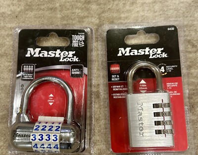 TWO level 4 Security Locks-Make your own number code-Unopened-Master Lock