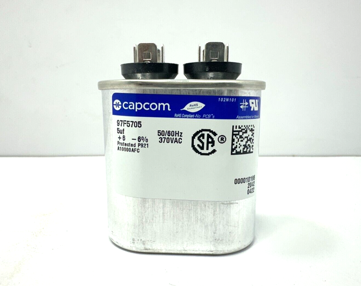 CAPCOM 97F5705 CAPACITOR 50/60HZ 370VAC 102N101 LOT OF 6 | eBay
