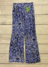 LILLY PULITZER BAL HARBOUR PALAZZO NWT Womens XS Navy Taverna Tile Allover Pants