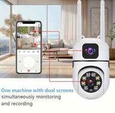Wireless Home Security Camera Dual lens 4K/360 /2.4/5G WiFi Smart Cam