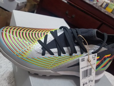 ADIDAS PREDATOR EDGE.3 TURF TF SOCCER CLEATS HR1533 SILVER  