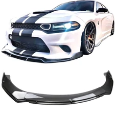 Front Bumper Lip Splitter Spoiler Body Kit Carbon Fiber Fits Dodge Charger SRT