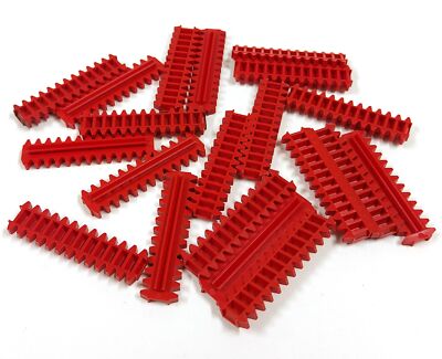 Vintage Fischertechnik 31053 Gear Rack 60   Red   20pcs   1967