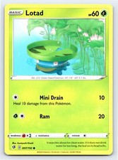 Lotad 007/192 Common Rebel Clash Pokemon Card - NM Near Mint