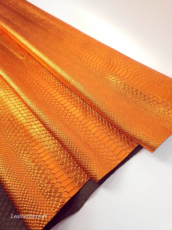 Orange Metallic Anaconda Embossed Amazing Relief Snake 0Z 1988 - Image 3 of 3