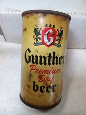 Gunther premium flat top beer can , EMPTY