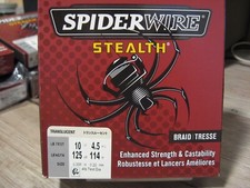 SpiderWire Stealth Braided Fishing Line - 10 LB - 125 Yds - Translucent Braid