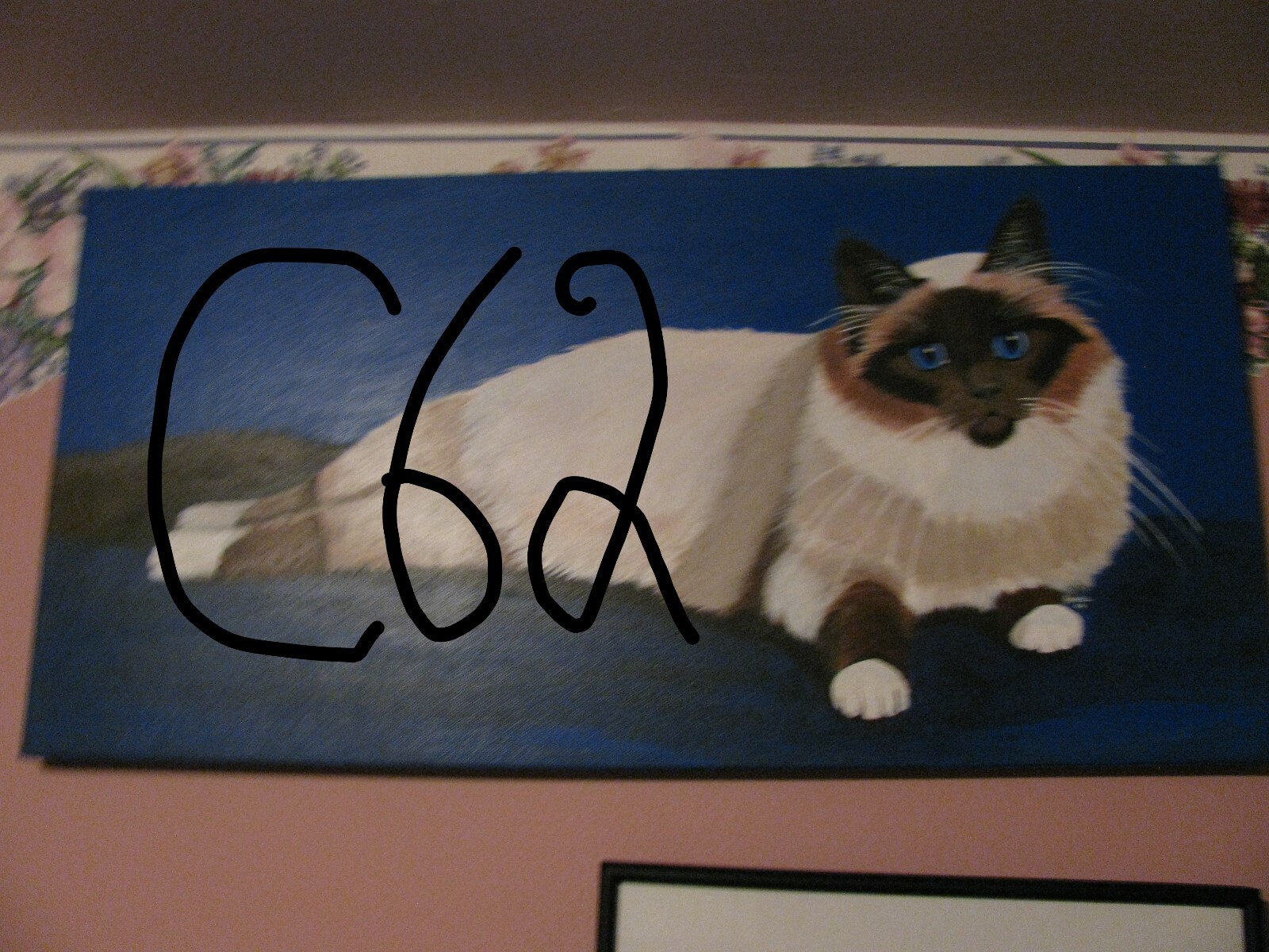 C20062 PRINT OF ORIGINAL ACRYLIC PAINTING BY LJH "BIRMAN" CAT Falak