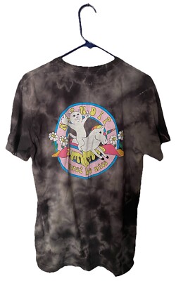 Ripndip Unicorn Rider Tee Shirt Lightning Washed Tie Dye Must Be Nice Unisex M
