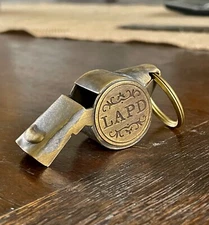 Whistle Antique style 1920's LAPD Brass Collector Whistle Antique style