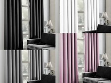 Thermal Blackout Curtains Pair of Ready Made RingTop/Eyelet or Pencil Pleat