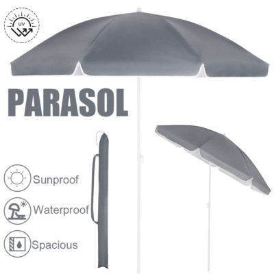 Sonnenschirm Gartenschirm Strandschirm UV50+ mit Erdspieß Balkon Garten
