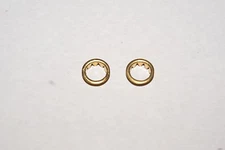 TWO SOLID BRASS GROMMETS  1/2 NEW CLOCK PARTS 