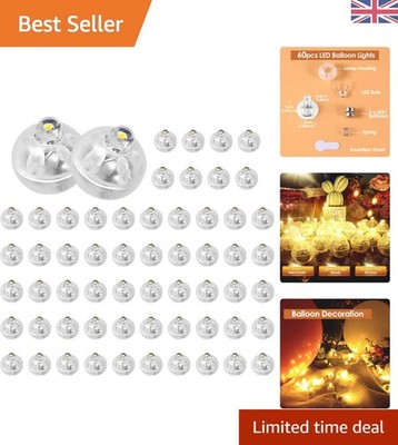 60 warmweiße LED Ballonlichter - perfekt für Hochzeiten, Partys & Urlaub