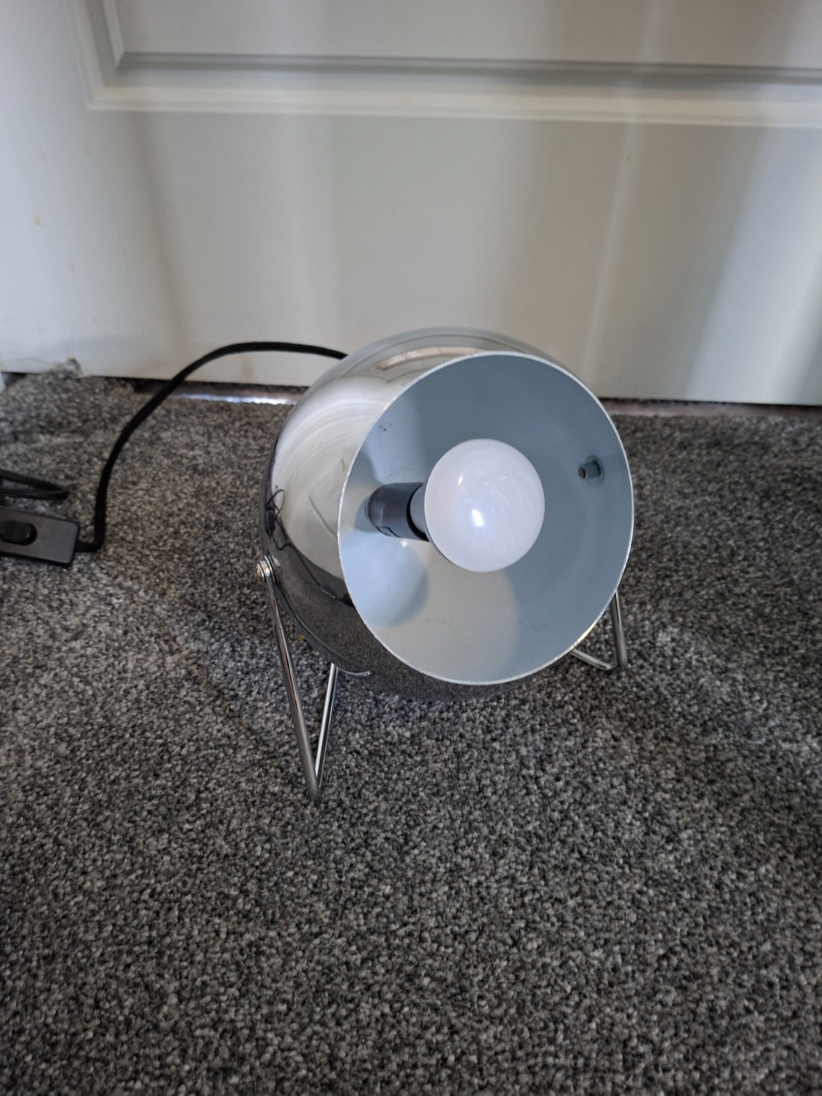 Spherical Chrome / Table Lamp - Adjustable Angle - Excellent Condition