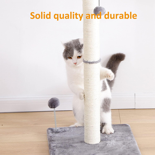 Sxkayxr 31" Tall Cat Scratching Post with 2 Interactive Ball, Claw Scratcher ... - Picture 5 of 12