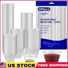 Disposable Medicine Cups 300 Pack Liquid Measuring Dosing Cups Pills & Cooking
