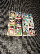 1976 & 1978 Uncut Baseball Card Sheet 12 Cards Phil Neikro Bob Moose Tom Seaver