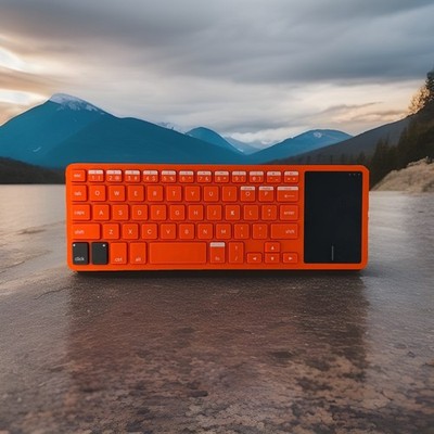 Kano Wireless Orange Keyboard with Touch Pad Only KC-KBR101 No