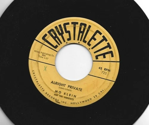 ROCKABILLY ELVIS SEND-UP  45  -MO KLEIN - ALRIGHT PRIIVATE - HEAR CRYSTALETTE