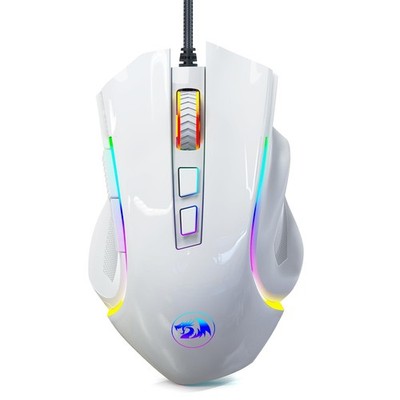 Redragon M602 Gaming Mouse, Ergonomic RGB Mouse Wired M602-W, White 