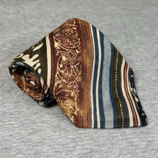 Vintage Structure Italian Fabric 100 Linen Floral Men  s Tie Made in USA